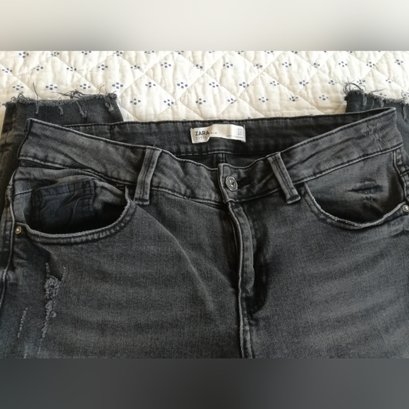 Zara Size 8 Skinny Leg Cut Gray Jeggings - Picture 4 of 12